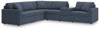 Modmax - Ink - 6-Piece Sectional With Storage Console - Fabric - Tony's Home Furnishings