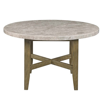 Karsen - Dining Table - Marble & Rustic Oak Finish ACME 