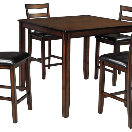 Coviar - Brown - Drm Counter Table Set (Set of 5) Ashley Furniture 