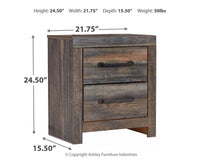 Thumbnail for Drystan - Brown / Beige - Two Drawer Night Stand - Tony's Home Furnishings