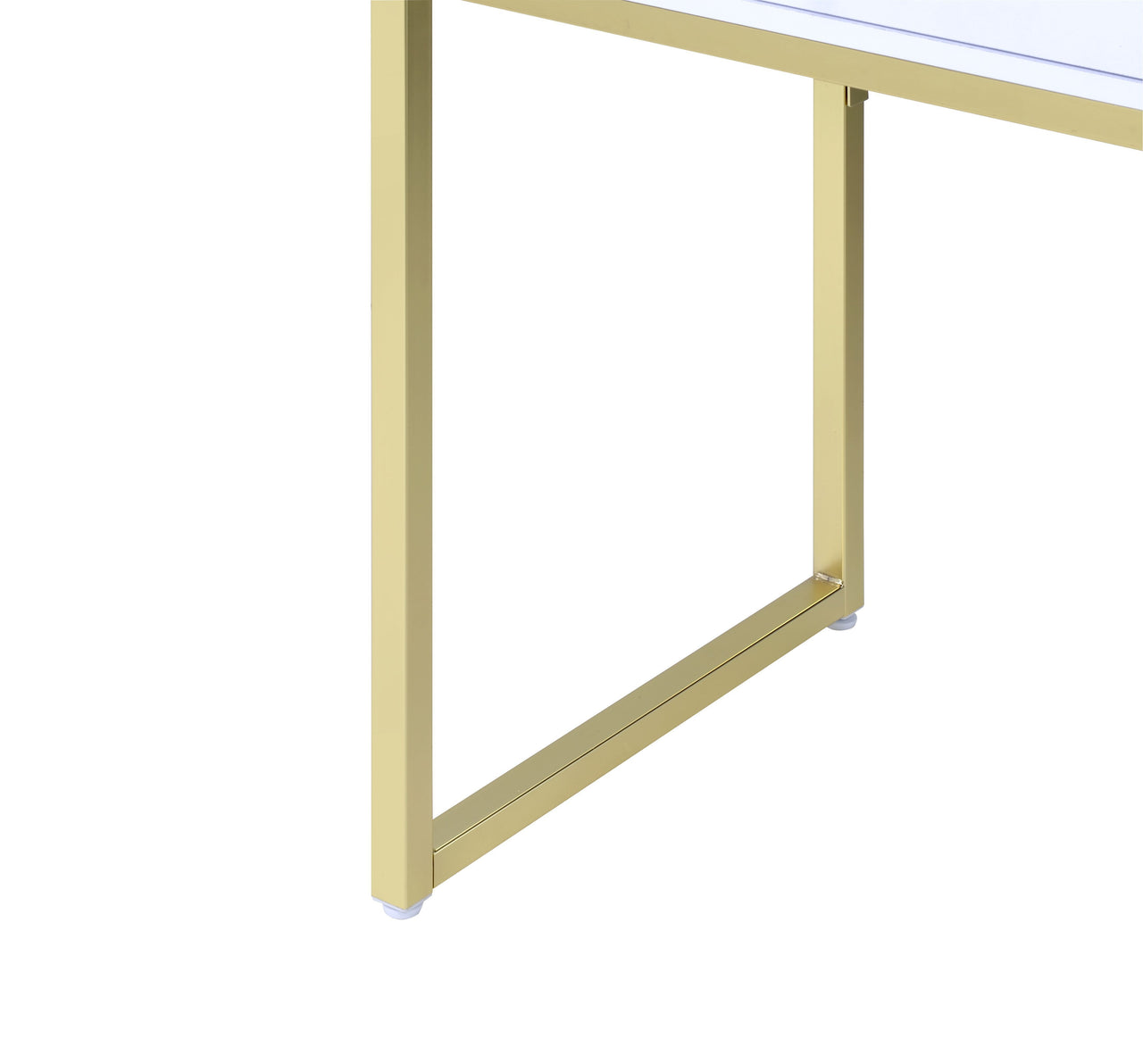 Coleen - Vanity Desk - White & Brass Finish - Tony's Home Furnishings