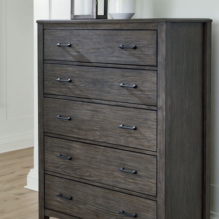 Montillan - Grayish Brown - Five Drawer Chest Signature Design by Ashley® 