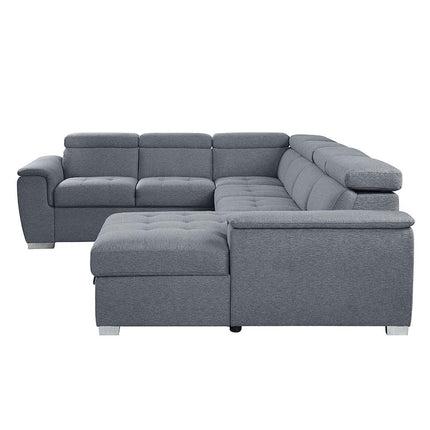 Hanley - Sectional Sofa - Gray Fabric ACME 