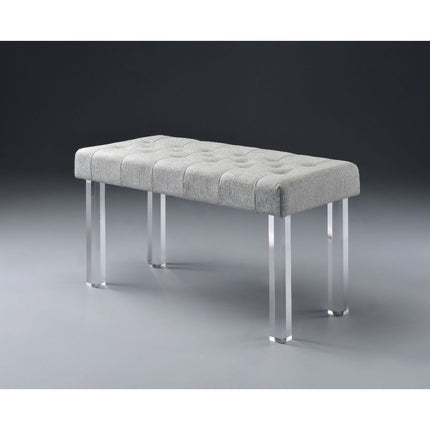 Bagley - Bench - Linen & Clear Acrylic ACME 