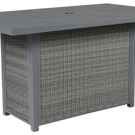 Palazzo - Gray - Rect Bar Table W/Fire Pit Signature Design by Ashley® 