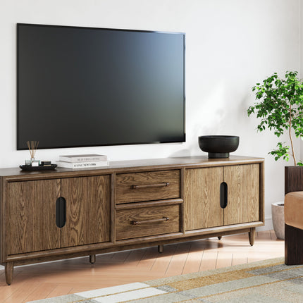 Roanhowe - Brown - Extra Large TV Stand Signature Design by Ashley® 