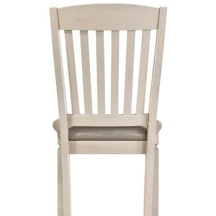 Fedele - Side Chair (Set of 2) - Tan Fabric & Cream Finish ACME 