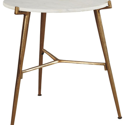 Chadton - White / Gold Finish - Accent Table Ashley Furniture 