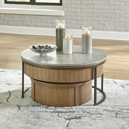 Fridley - Gray / Brown / Black - Nesting Cocktail Tables (Set of 2) Signature Design by Ashley® 