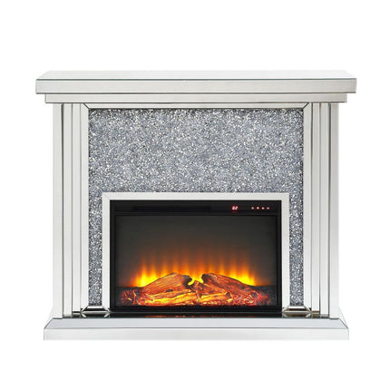 Noralie - Fireplace - Mirrored & Faux Diamonds - 40" ACME 