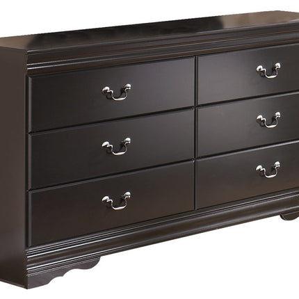 Huey - Black - Six Drawer Dresser Ashley Furniture 