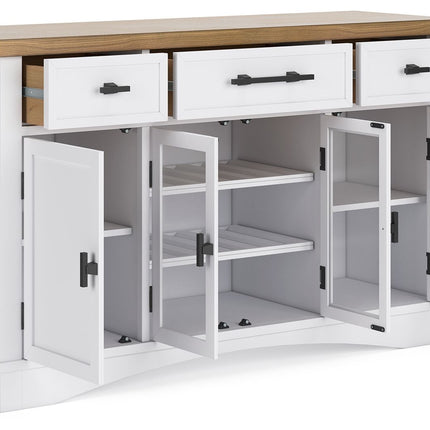 Ashbryn - White / Natural - Dining Room Server Signature Design by Ashley® 