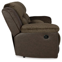 Thumbnail for Dorman - Chocolate - Dbl Reclining Loveseat With Console - Tony's Home Furnishings