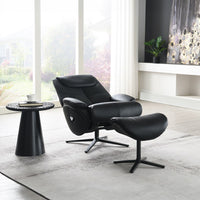 Labonita - Motion Accent Chair With Swivel & Ottoman - Black ACME 