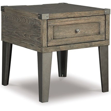 Chazney - Rustic Brown - Rectangular End Table Ashley Furniture 