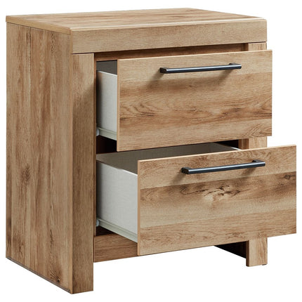 Hyanna - Tan Brown - Two Drawer Night Stand Signature Design by Ashley® 