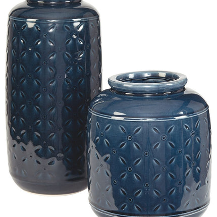 Marenda - Navy Blue - Vase Set (Set of 2) Ashley Furniture 