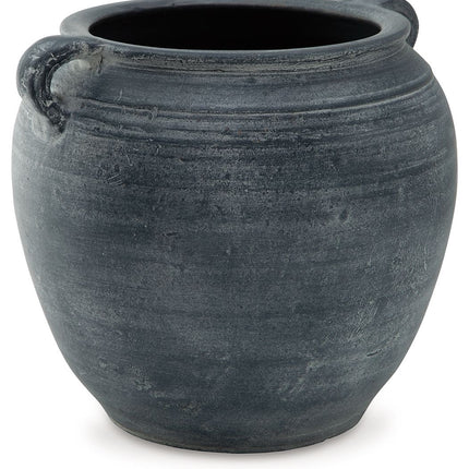 Meadie - Distressed Blue - Vase - 9" Signature Design by Ashley® 