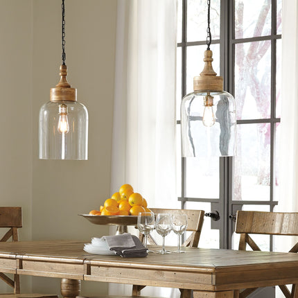 Faiz - Transparent - Glass Pendant Light Ashley Furniture 