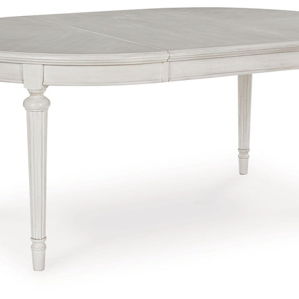 Montelaine - Antique White - Oval Dining Room Extension Table Benchcraft® 