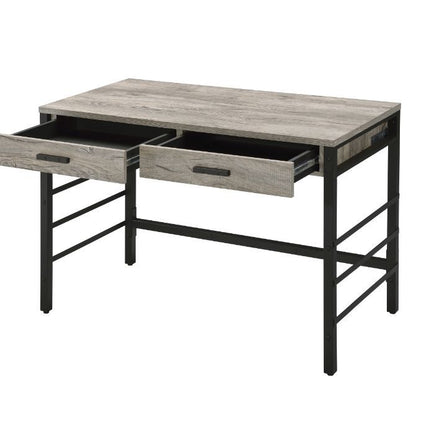 Disho - Desk - Light Weathered Oak & Black Finish ACME 