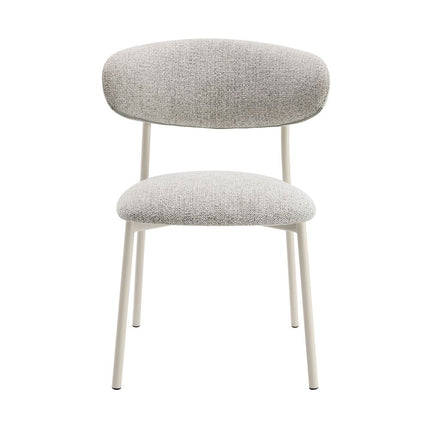 Kalam - Side Chair (Set of 2) - Gray Fabric & Beige Finish ACME 