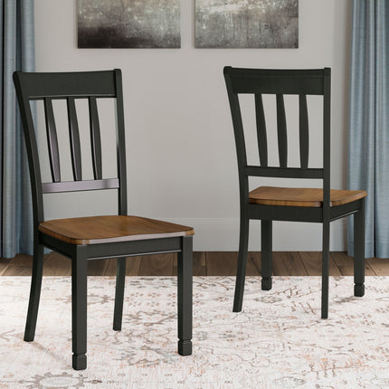 Owingsville - Black / Brown - Dining Room Side Chair (Set of 2) Signature Design by Ashley® 