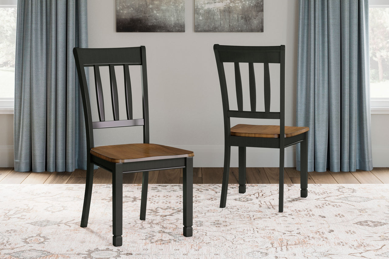 Owingsville - Black / Brown - Dining Room Side Chair (Set of 2) - Tony's Home Furnishings