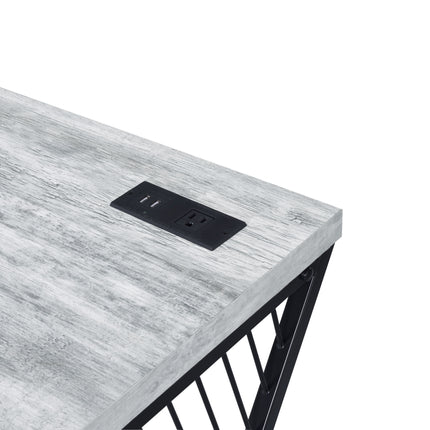 Collick - Writing Desk - Weathered Gray & Black Finish ACME 