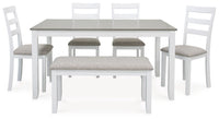 Thumbnail for Stonehollow - White / Gray - Rectangular Drm Table Set (Set of 6) - Tony's Home Furnishings