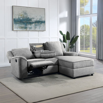 Destiny - Motion Sectional Sofa - Gray Linen ACME 