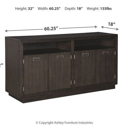 Hyndell - Dark Brown - Dining Room Server Signature Design by Ashley® 