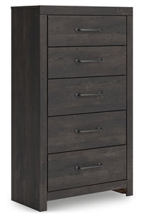 Hollivern - Dark Gray - Five Drawer Chest - Tony's Home Furnishings