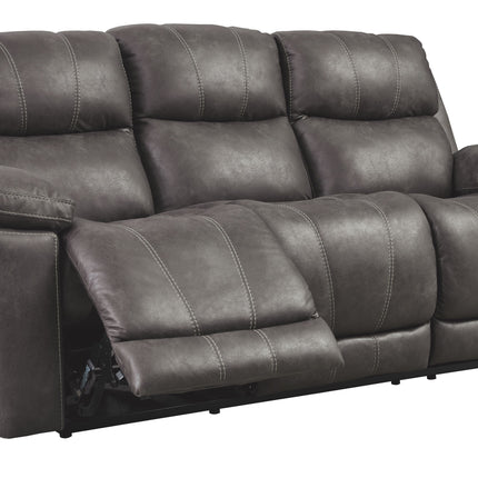 Erlangen - Dark Gray - Pwr Rec Sofa With Adj Headrest Ashley Furniture 