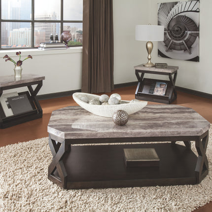 Radilyn - Grayish Brown - Occasional Table Set (Set of 3) Ashley Furniture 