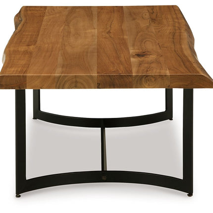 Fortmaine - Brown / Black - Rectangular Cocktail Table Signature Design by Ashley® 