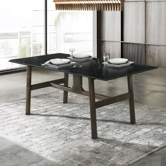 Destin - Dining Table - Sintered Stone & Walnut Finish ACME 