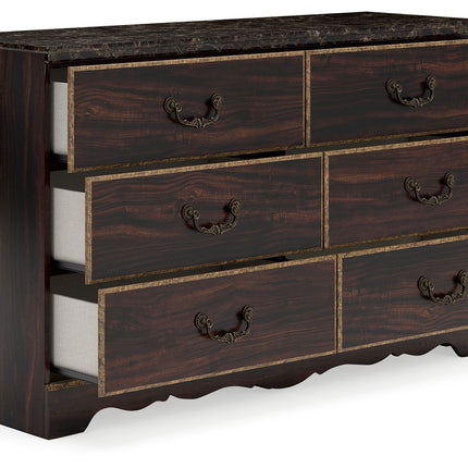 Glosmount - Two-tone - Six Drawer Dresser Signature Design by Ashley® 