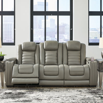 Backtrack - Gray - Pwr Rec Sofa With Adj Headrest Signature Design by Ashley® 