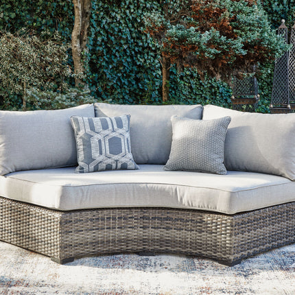 Harbor Court - Gray - Curved Loveseat With Cushion Signature Design by Ashley® 