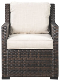 Thumbnail for Easy - Dark Brown / Beige - Lounge Chair W/Cushion