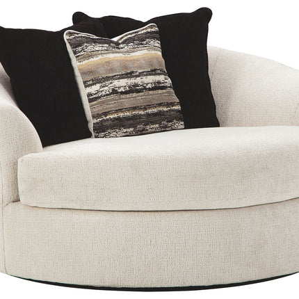 Cambri - Snow - Oversized Round Swivel Chair Ashley Furniture 