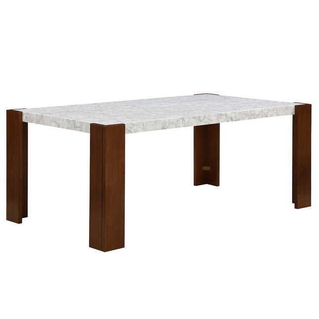 Hettie - Dining Table With Engineering Stone Top - Brown - Tony's Home Furnishings