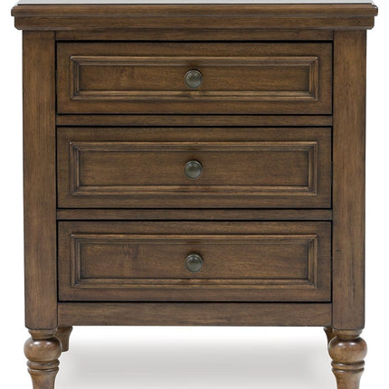 Sturlayne - Brown - Three Drawer Night Stand Benchcraft® 