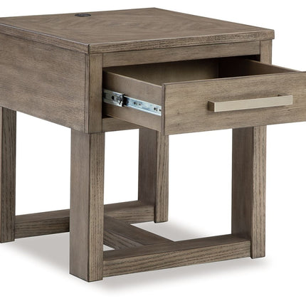 Loyaska - Grayish Brown - Rectangular End Table Signature Design by Ashley® 