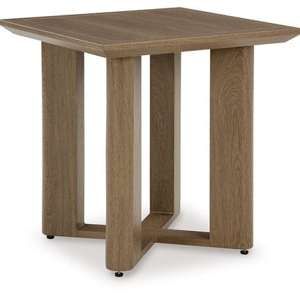 Serene Bay - Dark Brown - Square End Table Signature Design by Ashley® 