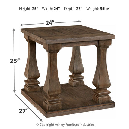 Johnelle - Gray - Rectangular End Table Ashley Furniture 