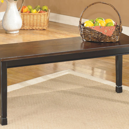 Owingsville - Black / Brown - Large Dining Room Bench Signature Design by Ashley® 