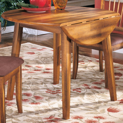 Berringer - Rustic Brown - Round Drm Drop Leaf Table Ashley® 