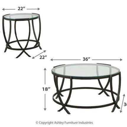 Tarrin - Black - Occasional Table Set (Set of 3) Ashley Furniture 